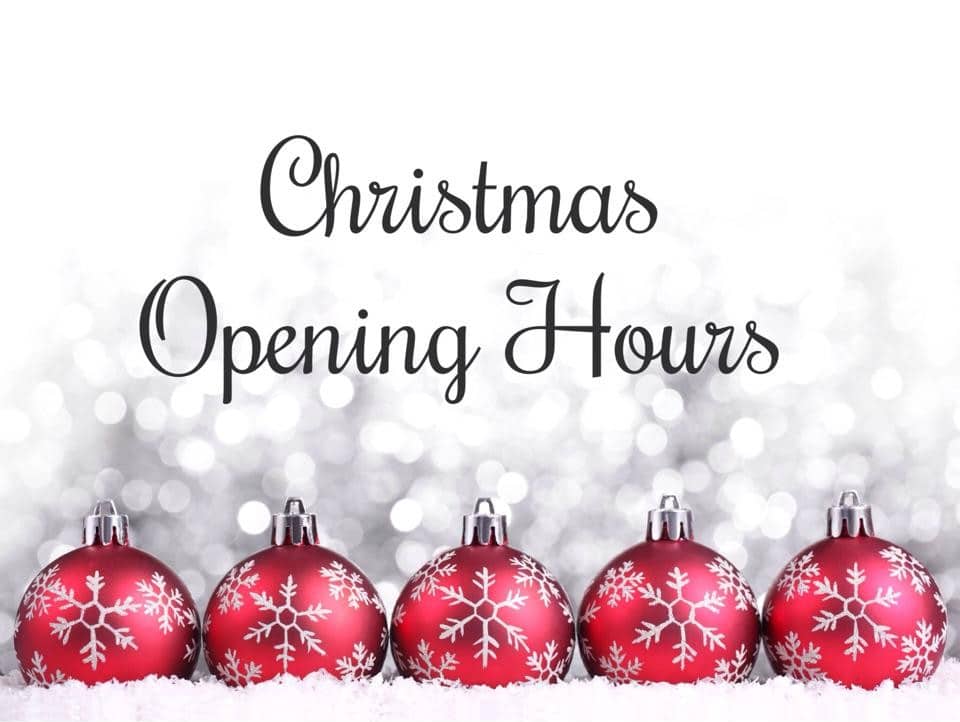 Christmas Opening Hours Christmas Opening Hours